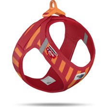 Curli Vest Harness Aır-Mesh LE26 Strıpes Kırmızı Köpek Göğüs Tasması L