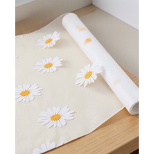 Fantastik Store 10 Metre Papatya Desenli Kaydırmaz Çekmece Matı UCZZ10MPAPATYAKAYDIRMAZ-3