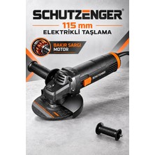 SCHUTZENGER 115 mm Elektrikli Spiral Taşlama Makinesi Bakır Sargılı Motor Germany