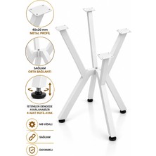 Tolia Home Metal Yuvarlak Masa Yemek Masası Çalışma Masası Ayağı 72 cm Mobilya Ayağı