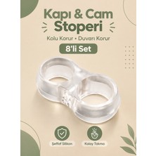 Mapple Home 8'li Plastik Kapı Kolu Pencere Kolu Stoperi Kapı Kolu Tamponu Pencere Kolu Tamponu Kapı Stoperi