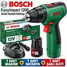 Bosch Easyımpact 1200 12V Akülü Darbeli Matkap Seti Karton Kutulu  (1 Adet Makine + 1 Adet Batarya + 1 Adet Şarj Aleti )