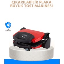 Çıkarılabilir Plakalı 2000W Tost Makinesi – Termostatlı, Kolay Temizlenir