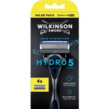 Wilkinson Sword Hydro 5 Tıraş Bıçağı Sapı + 4 Yedek Kartuş