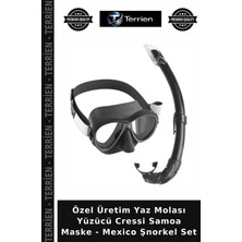 Terrien Özel Üretim Yaz Molası Yüzücü Cressi Samoa Maske - Mexico Şnorkel Set