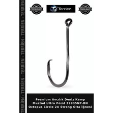 Terrien Premium Avcılık Deniz Kamp Mustad Ultra Point 39935NP-BN Octopus Circle 2x Strong Olta Iğnesi