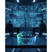 Mariposa Secret LED Işıklı Rave Gözlüğü 7 Renk 5 Işık Modu Futuristik Tasarım
