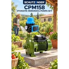 SCHUTZENGER Otomatik Hidrafor Set Otomatik Su Pompası 1.5 Hp 33 mt Dik Atar Mavi 772