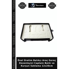Terrien Özel Üretim Balıkçı Araç Gereç Düzenleyici Captain Balık ve Kurşun Saklama 12X20CM