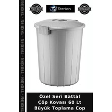 Terrien Özel Seri Battal Çöp Kovası 60 Lt Büyük Toplama Cop