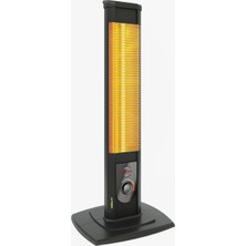 Mirkraft 2500 W Elektrikli Infrared Isıtıcı Siyah Renkli Karbon Fiber ile 18 m² Alan Isıtma