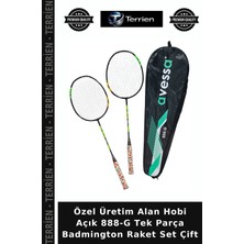 Terrien Özel Üretim Alan Hobi Açık 888-G Tek Parça Badmington Raket Set Çift