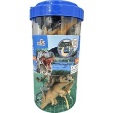 Vardem Oyuncak SH-6434 13PCS Dinozorlar 2litre Kovada