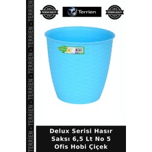 Terrien Delux Serisi Hasır Saksı 6,5 Lt No 5 Ofis Hobi Çiçek