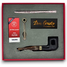 Bek Tobacco Kahve Saplı 9mm Ahşap Pipo Seti Parlak Siyah