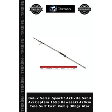 Terrien Delux Serisi Sportif Aktivite Sahil Avı Captain 1693 Kawasaki 420CM Tele Surf Cast Kamış 300GR Atar