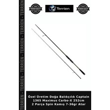 Terrien Özel Üretim Doğa Balıkçılık Captain 1365 Maximus Carbo-X 252CM 2 Parça Spin Kamış 7-36GR Atar
