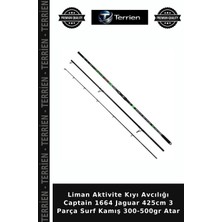 Terrien Liman Aktivite Kıyı Avcılığı Captain 1664 Jaguar 425CM 3 Parça Surf Kamış 300-500GR Atar