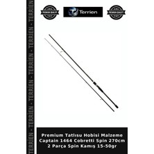 Terrien Premium Tatlısu Hobisi Malzeme Captain 1464 Cobretti Spin 270CM 2 Parça Spin Kamış 15-50GR