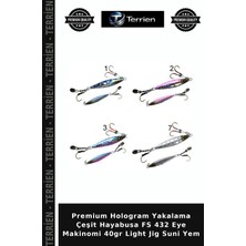Terrien Premium Hologram Yakalama Çeşit Hayabusa Fs 432 Eye Makinomi 40GR Light Jig Suni Yem