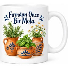 Bşk Virgo Fırından Önce Bir Mola Tasarımlı Porselen Kupa - Model 574 BSK2026