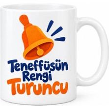 Bşk Virgo Teneffüsün Rengi Turuncu Tasarımlı Porselen Kupa - Model 581 BSK2026