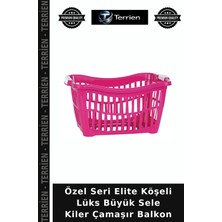 Terrien Özel Seri Elite Köşeli Lüks Büyük Sele Kiler Çamaşır Balkon