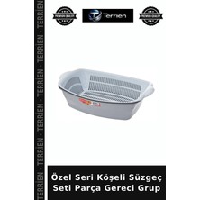 Terrien Özel Seri Köşeli Süzgeç Seti Parça Gereci Grup