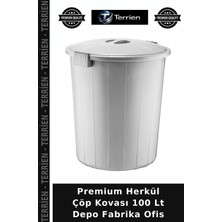 Terrien Premium Herkül Çöp Kovası 100 Lt Depo Fabrika Ofis
