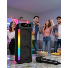 Aparim Çift Hoparlörlü Taşınabilir Bluetooth Speaker Rgb Işıklı UCZZZPG4261-6