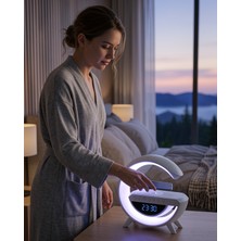 Aparim Kablosuz Şarjlı Saat Hoparlör Rgb Işık ve Alarm Özellikli Uczzzgoogledigital-3