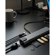 Aparim Type C Çoklu Port Hub 8 Port Uczzzmacbookdönüştürücü