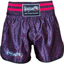 DragonDo MT3442 Muay Thai Şortu Kick Boks Şort Neon Pembe Dijital Baskılı Şort