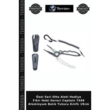 Terrien Özel Seri Olta Aleti Hediye Fikir Hobi Gereci Captain 7506 Alüminyum Balık Tutucu Kılıflı 19CM