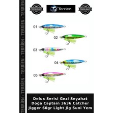 Terrien Delux Serisi Gezi Seyahat Doğa Captain 3636 Catcher Jigger 60GR Light Jig Suni Yem