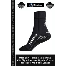 Terrien Özel Seri Tekne Patikleri Su Altı Giyimi Yüzme Giysisi Cressi Resilient Pro Dalış Çorabı