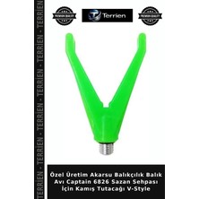 Terrien Özel Üretim Akarsu Balıkçılık Balık Avı Captain 6826 Sazan Sehpası Için Kamış Tutacağı V-Style