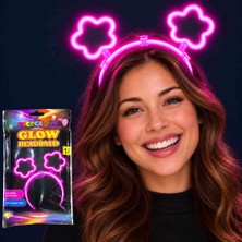 Hace Bazaar Glow Neon Işıklı Papatya Şekilli Pembe Glow Taç -Hcb