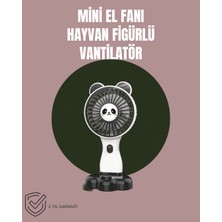Aparim Hayvan Figürlü Mini El Fanı – USB Şarjlı Sessiz Vantilatör