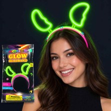 Hace Bazaar Glow Neon Işıklı Ay Şekilli Yeşil Glow Taç -Hcb