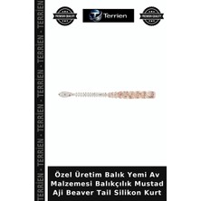 Terrien Özel Üretim Balık Yemi Av Malzemesi Balıkçılık Mustad Aji Beaver Tail Silikon Kurt