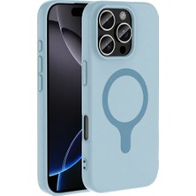 Aparim Joko Apple iPhone 16 Pro Max Z Silikon Magsafe Kapak - Açık Mavi