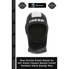 Terrien Özel Üretim Erkek Başlık Su Altı Giyim Yüzücü Bonesi Cressi Standart Dalış Başlığı Man