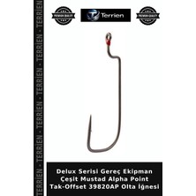 Terrien Delux Serisi Gereç Ekipman Çeşit Mustad Alpha Point Tak-Offset 39820AP Olta Iğnesi