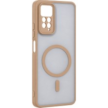 Aparim Xiaomi Redmi Note 11 Pro Loji Magsafe Kapak - Çöl Titanyum