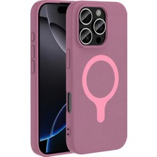 Aparim Joko Apple iPhone 16 Pro Max Z Silikon Magsafe Kapak - Mor