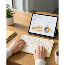 Bucuks Bluetooth Kablosuz Klavye - Ince Slim Model Xuczzztouchpad-1-1
