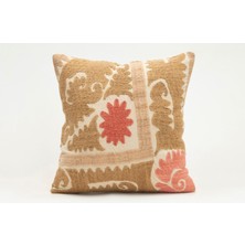 Kilim Wholesale Suzani Kumaştan Yapılmış Kırlent Kılıfı, 40X40 cm