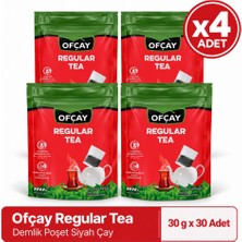 Ofçay Regular Tea Demlik Poşet Siyah Çay 30 G x 30 Adet 4\'lü Set
