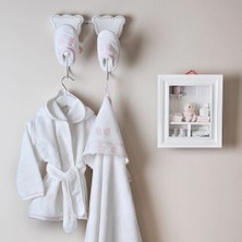 Gül Güler Bebek Bornoz+Terlik Ayıcıklı Kanaviçe